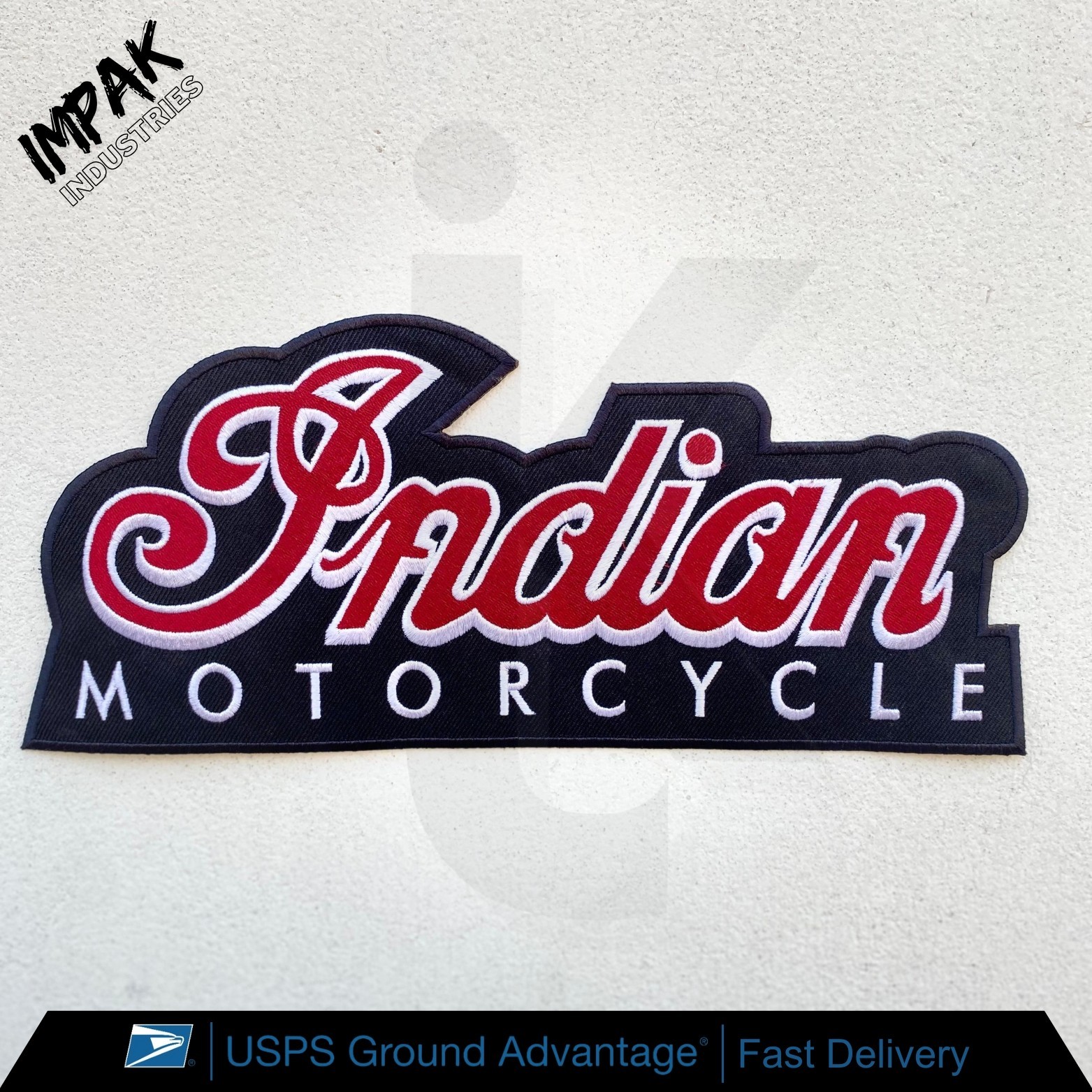 Indian Motorcycle Vintage Embroidered Iron On Patch Jacket Embroidery Patch