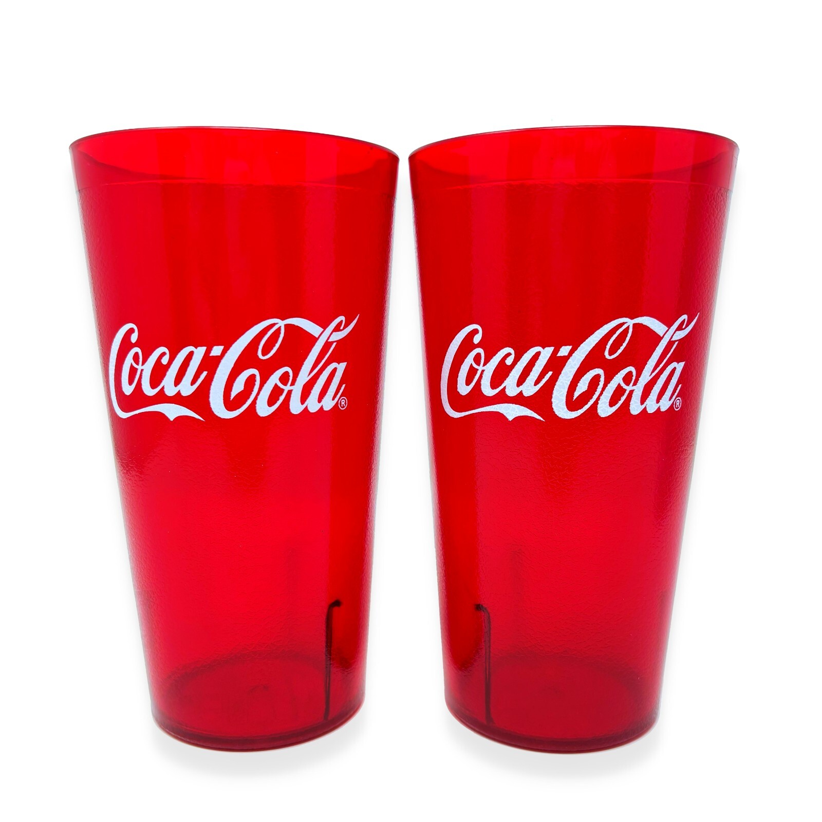 20-32oz Restaurant Grade Red-Blue Coca Cola-Pepsi Heavy-Duty Plastic Tumblers