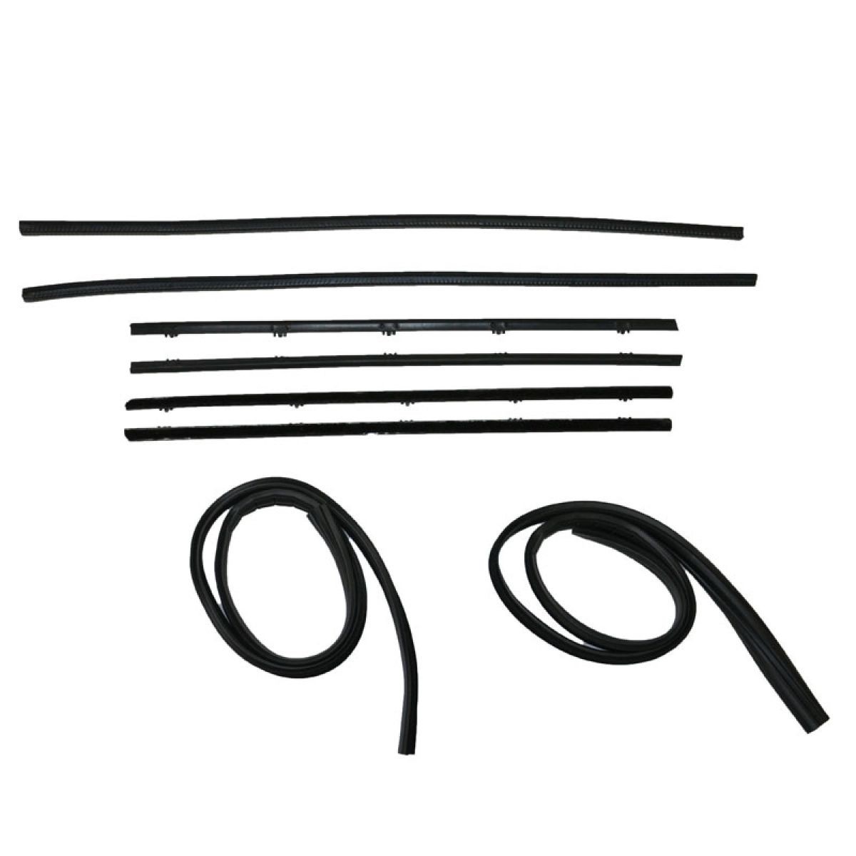 8pc Window Sweep Kit Black Bead for 67-72 GMC Chevy Truck