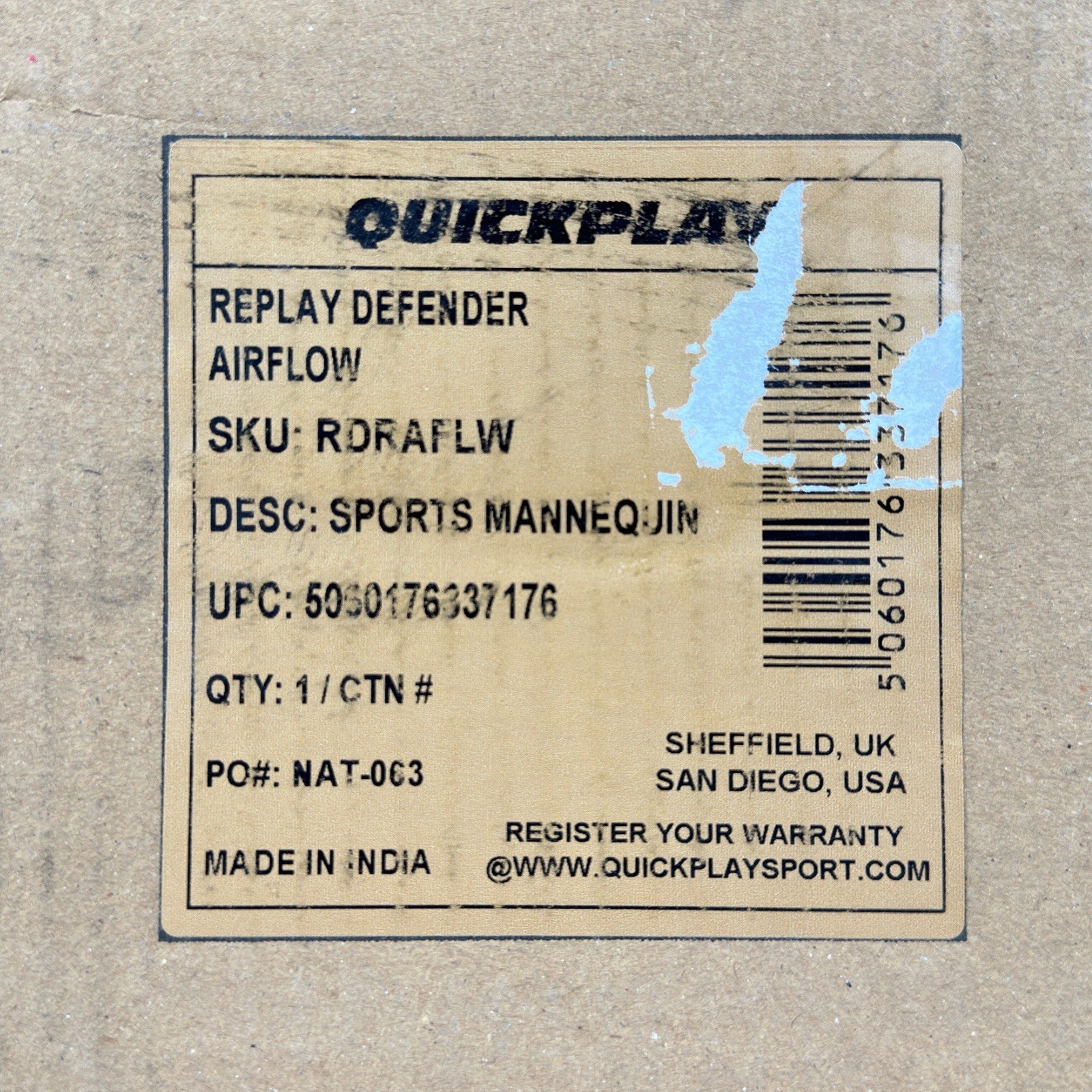 Quickplay Replay Defender Airflow Free Kick Soccer Training Mannequin - (Read)