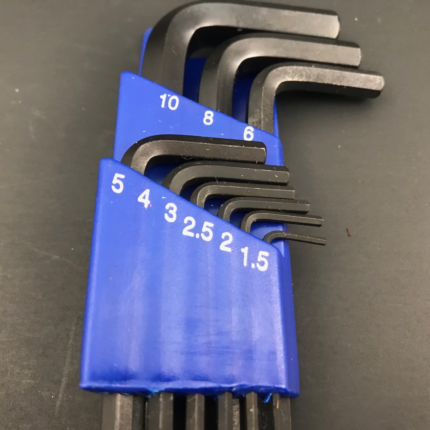 METRIC 9 pieces Hex Allen L Wrench Set Long Arm Ball End with tool holder New
