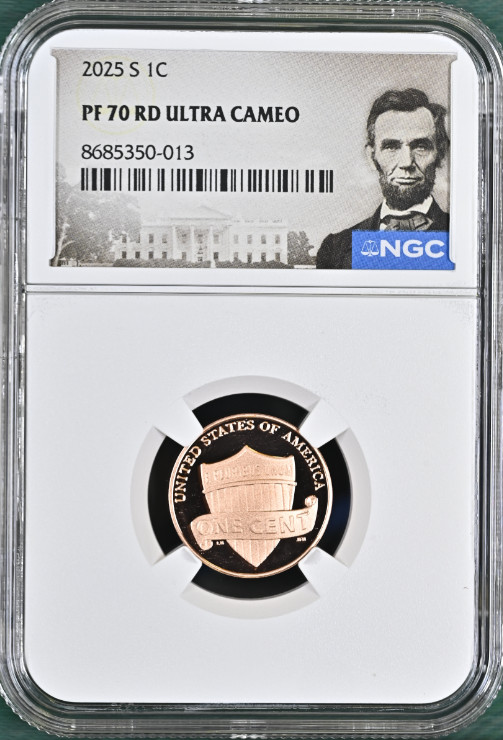 2025 S Lincoln Shield Cent 1C NGC PF70 RD Ultra Cameo LINCOLN LABEL LAST PENNY!
