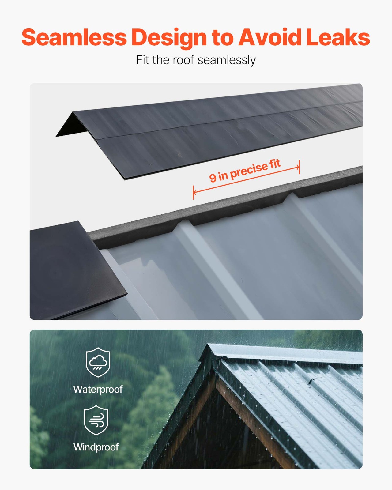 VEVOR Foam Closure Strips Metal Roof Outside EVA Foam Closure Strip (20 Pieces)