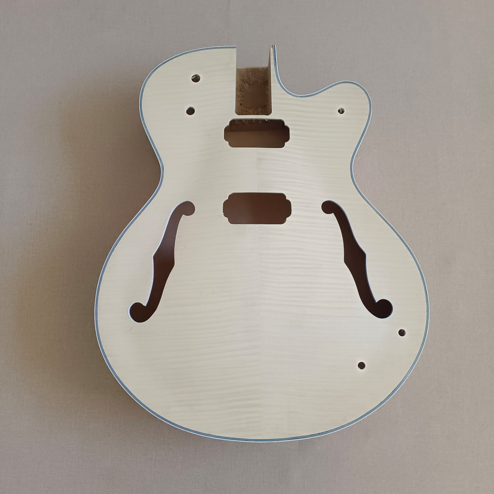 DIY Flame Maple Top Electric Guitar Kit Rosewood FB Mahogany BD Tremolo Semi