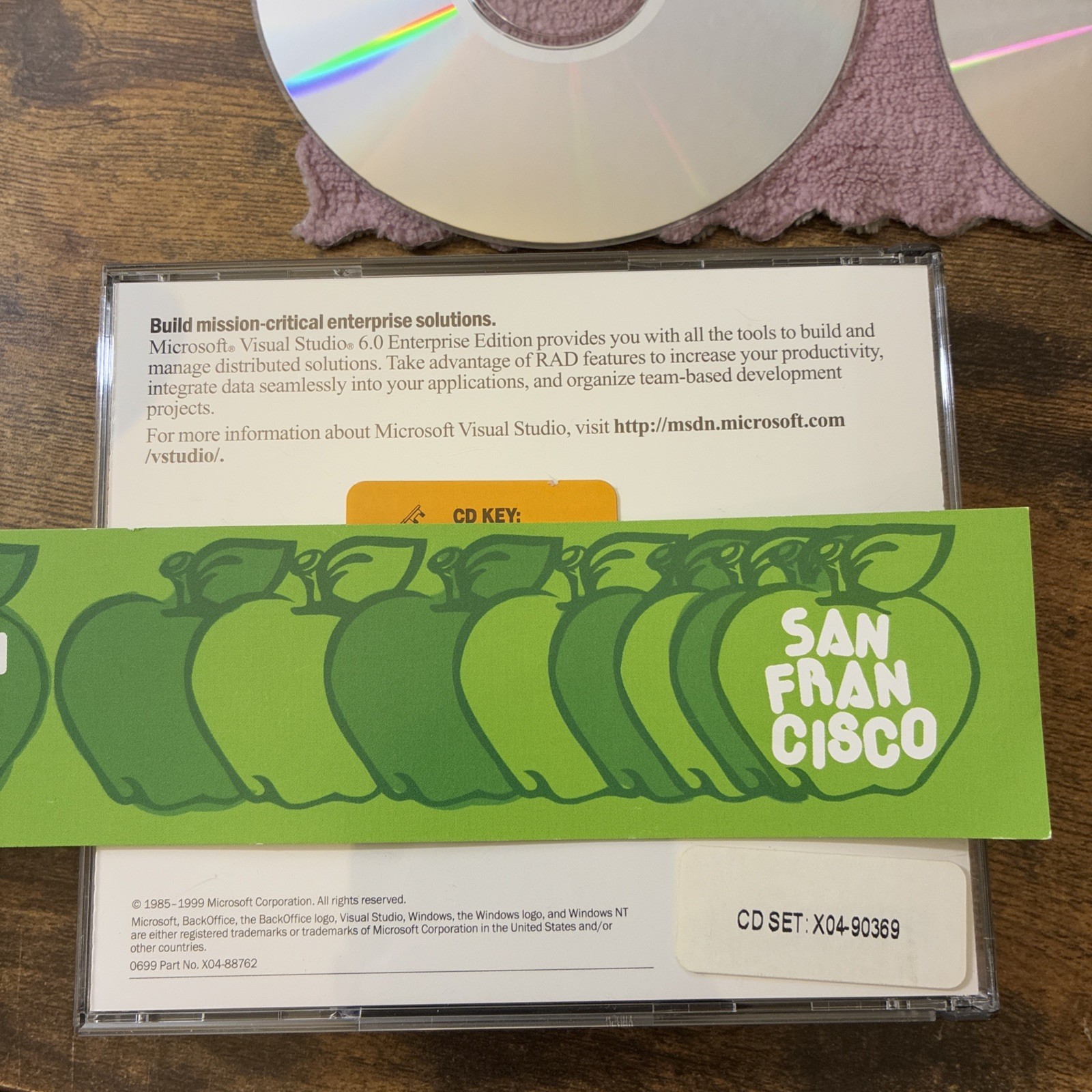 Microsoft Visual Studio 6.0 Enterprise Edition 628-00404 Retail Box Complete CIB