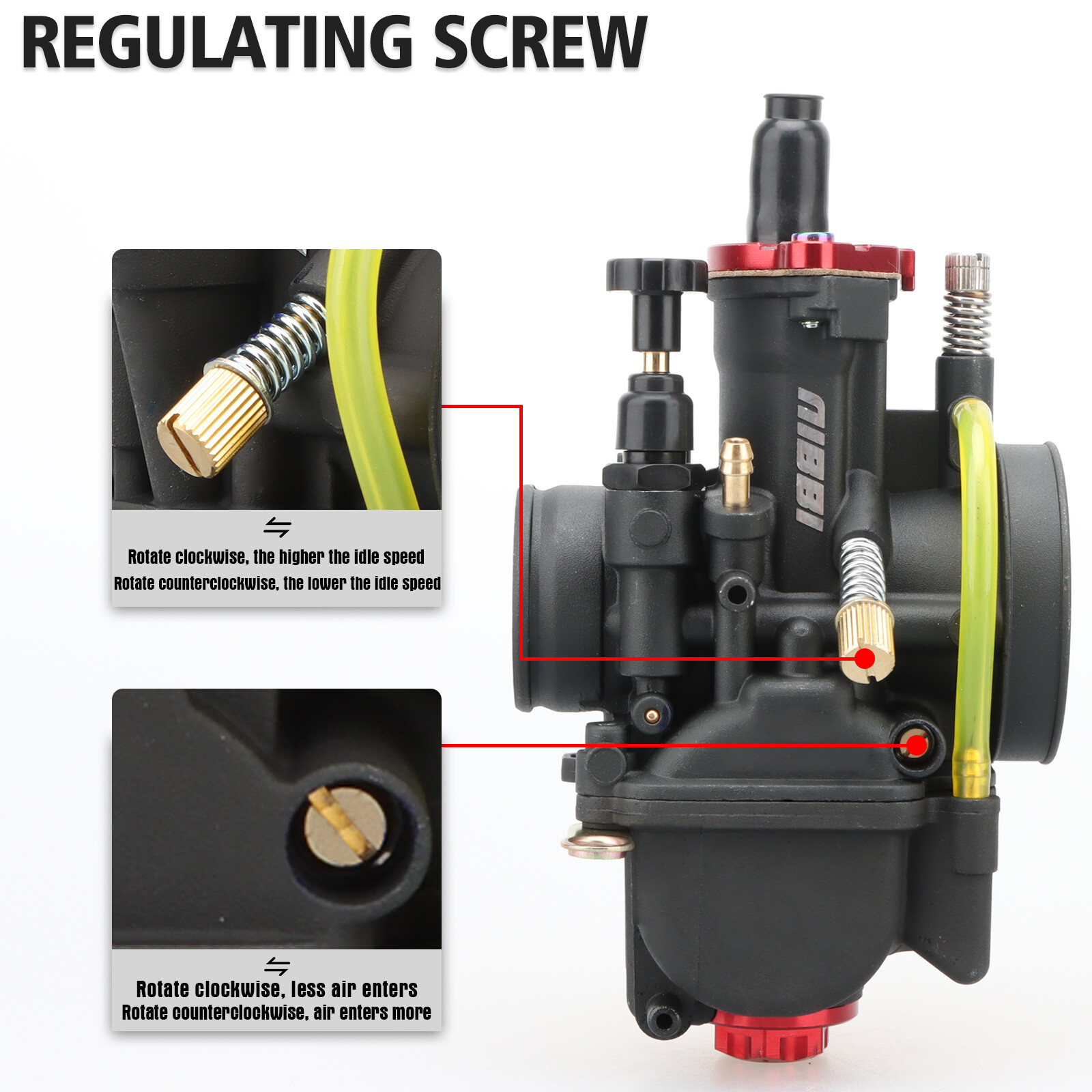 NIBBI Racing PWK34mm Carburetor Carb w/ Jets For 1999-2004 Yamaha TTR225 TTR 225