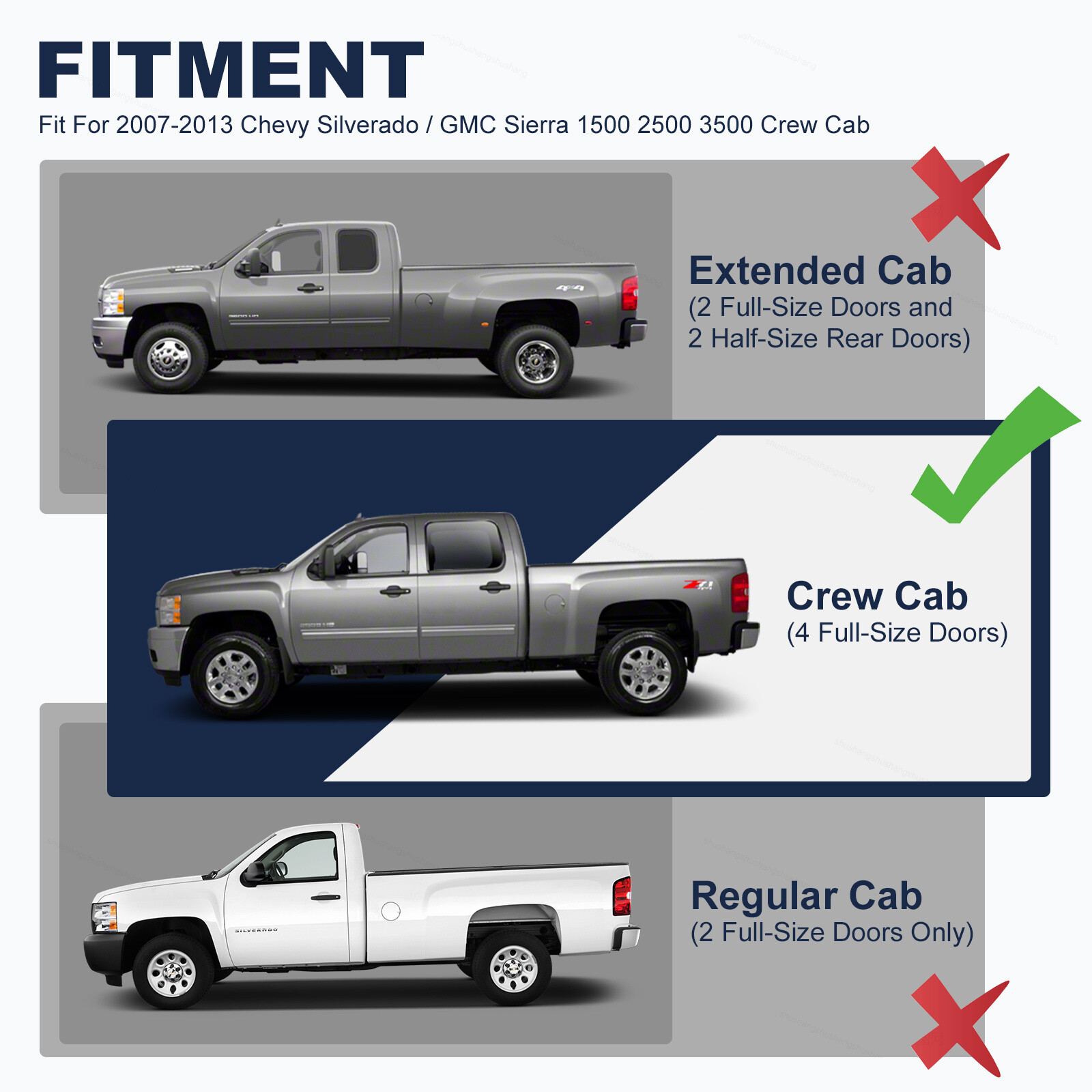 Fits 2007-2013 Chevy Gmc Crew Cab Pickup Inner Outer Rocker Panel Cab Corner Set