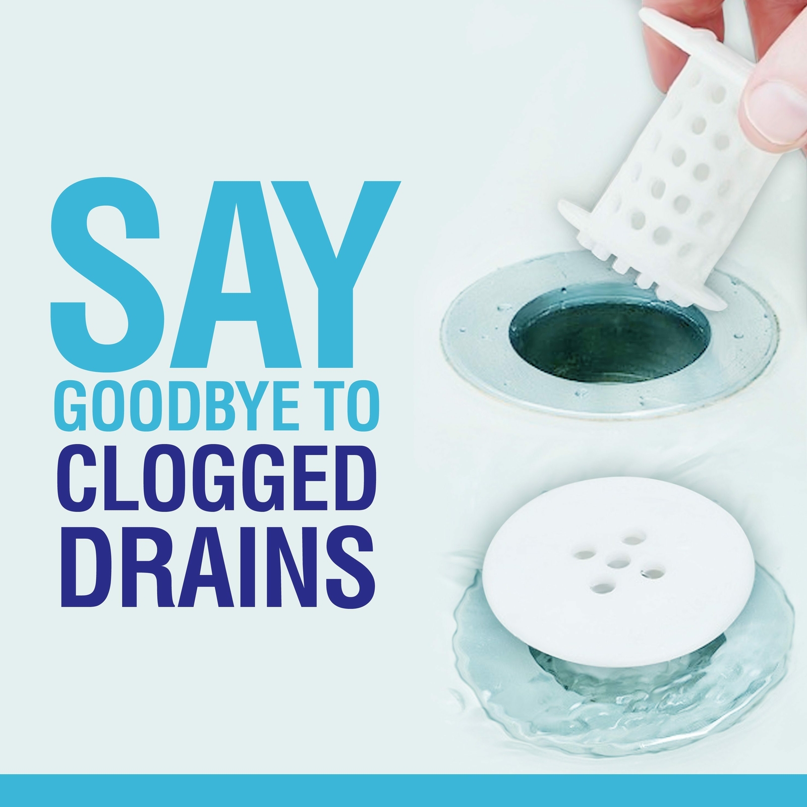 TubShroom® White Revolutionary Hair Catcher Drain Protector Snare, No More Clogs