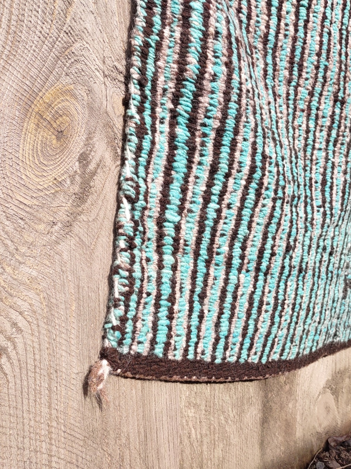 Navajo Rug Antique Native American Indian Twill Weaving Textile 1910 62 x 30