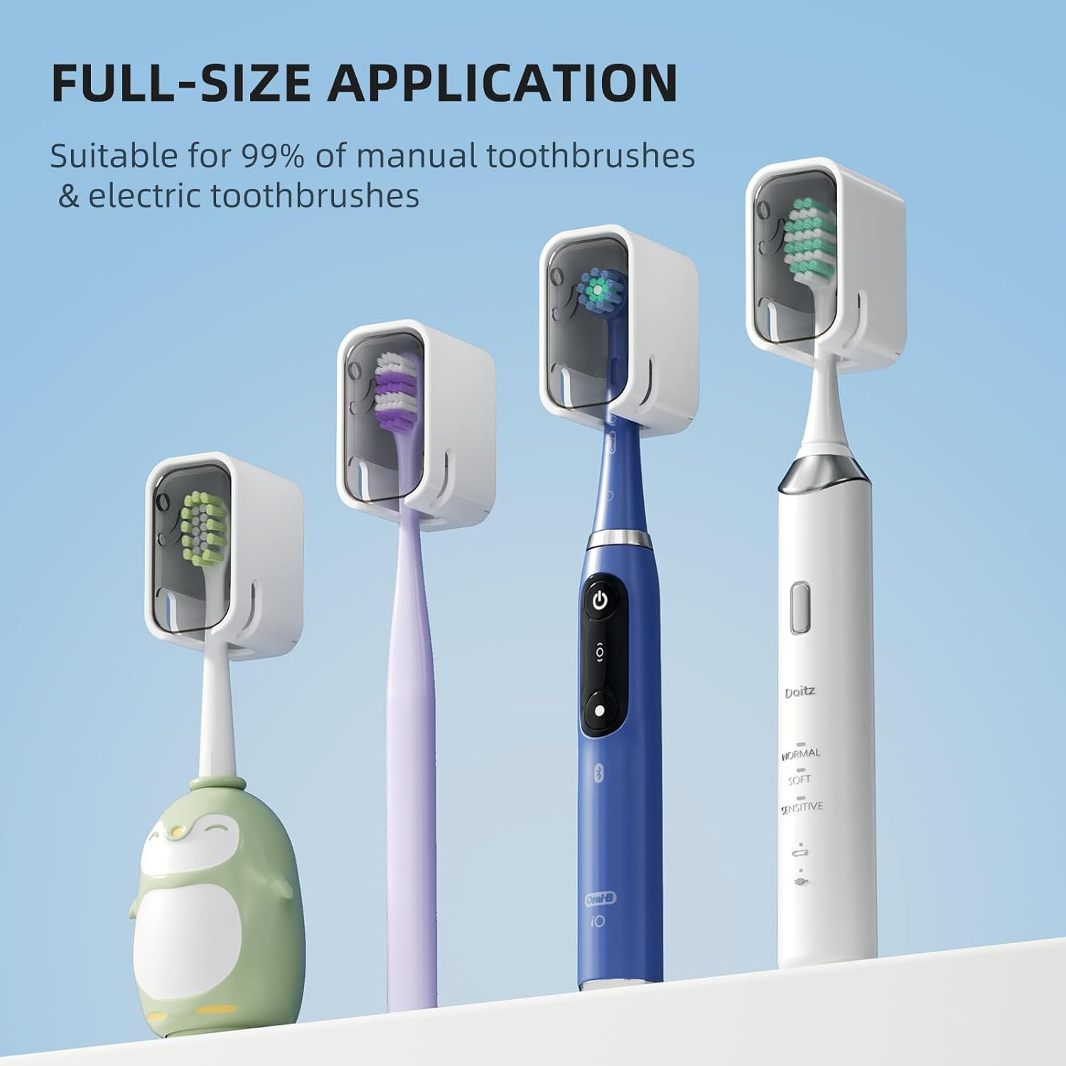 Travel Toothbrush Head Cover 2PCS, Electric Toothbrush Covers Caps, Ventilated T