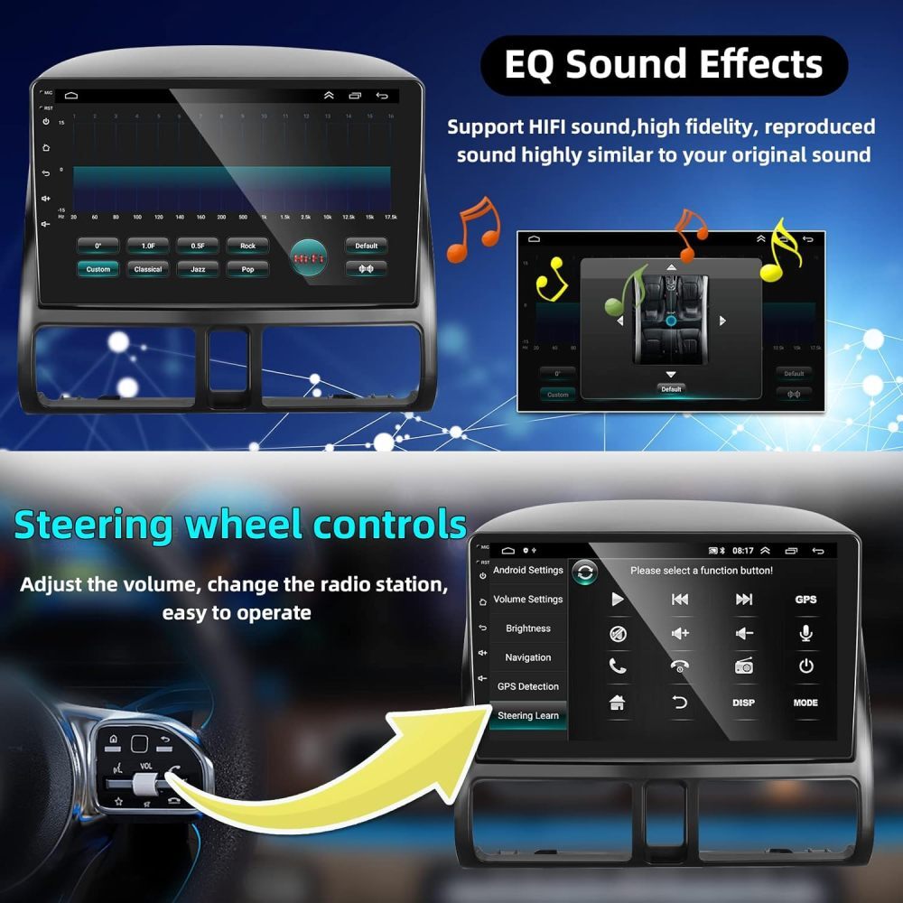 For Honda CR-V CRV 2002-2006 Apple CarPlay Android 15 Car Stereo Radio 2+64G Cam