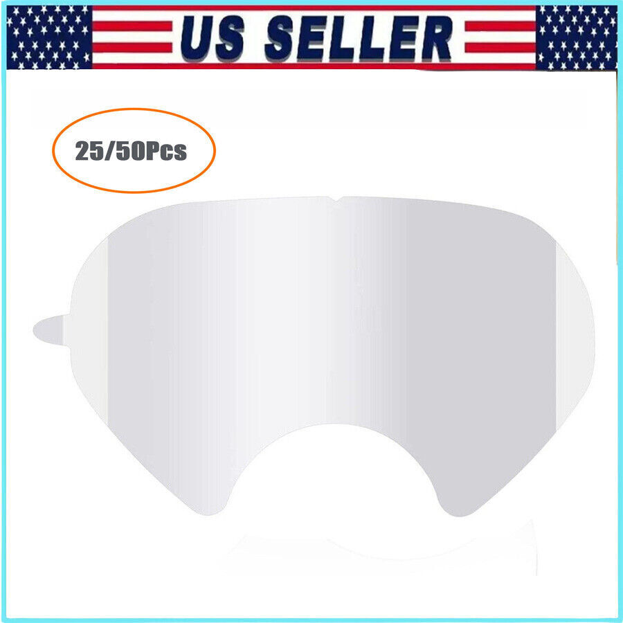 25~50 Pack Peel Off Lens Cover Face Shield Film for 6885 6800 6000 6900 Gas Mask
