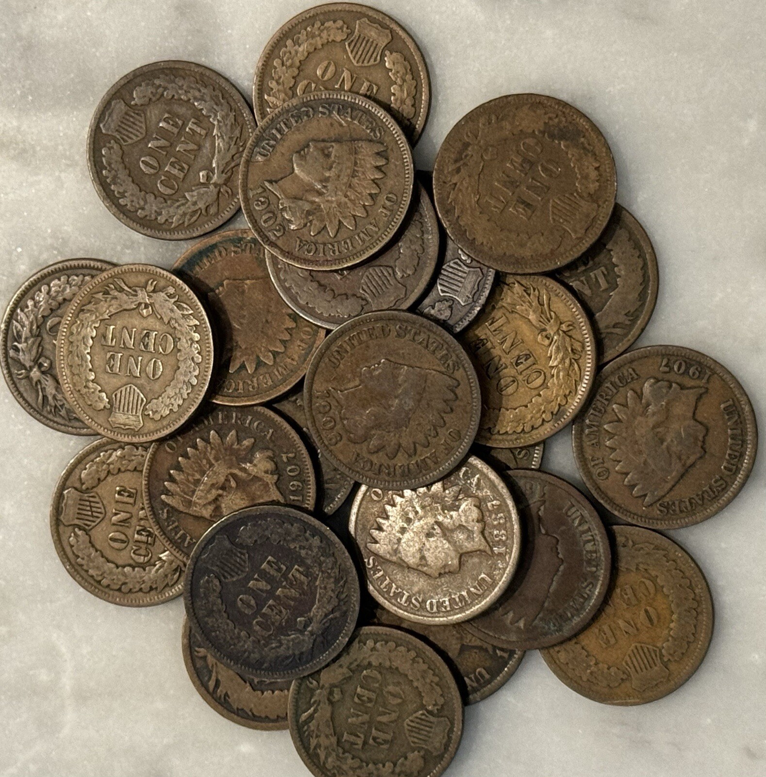 [Lot of 25 Coins] Indian Head Cent - Half Roll - Choose how many!