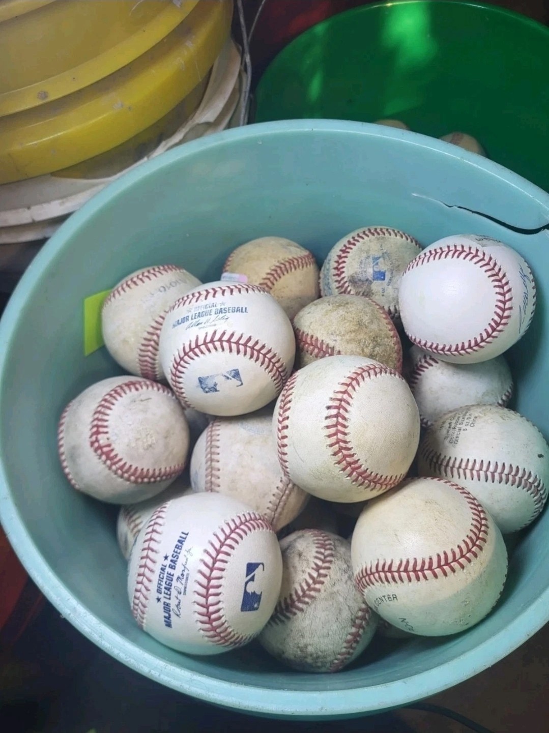 Lot Of 50 GREAT Leather used baseballs Mixed Brands, Rawlings Wilson Etc