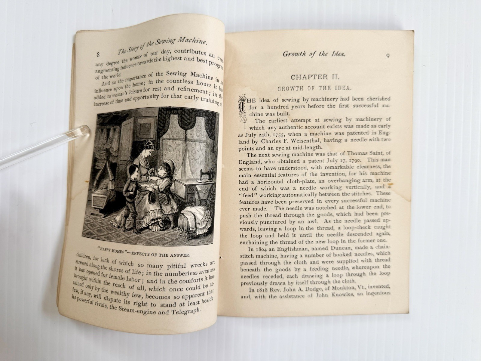 Genius Rewarded Or the Story Of The Sewing Machine SINGER Book 1880 John Scott