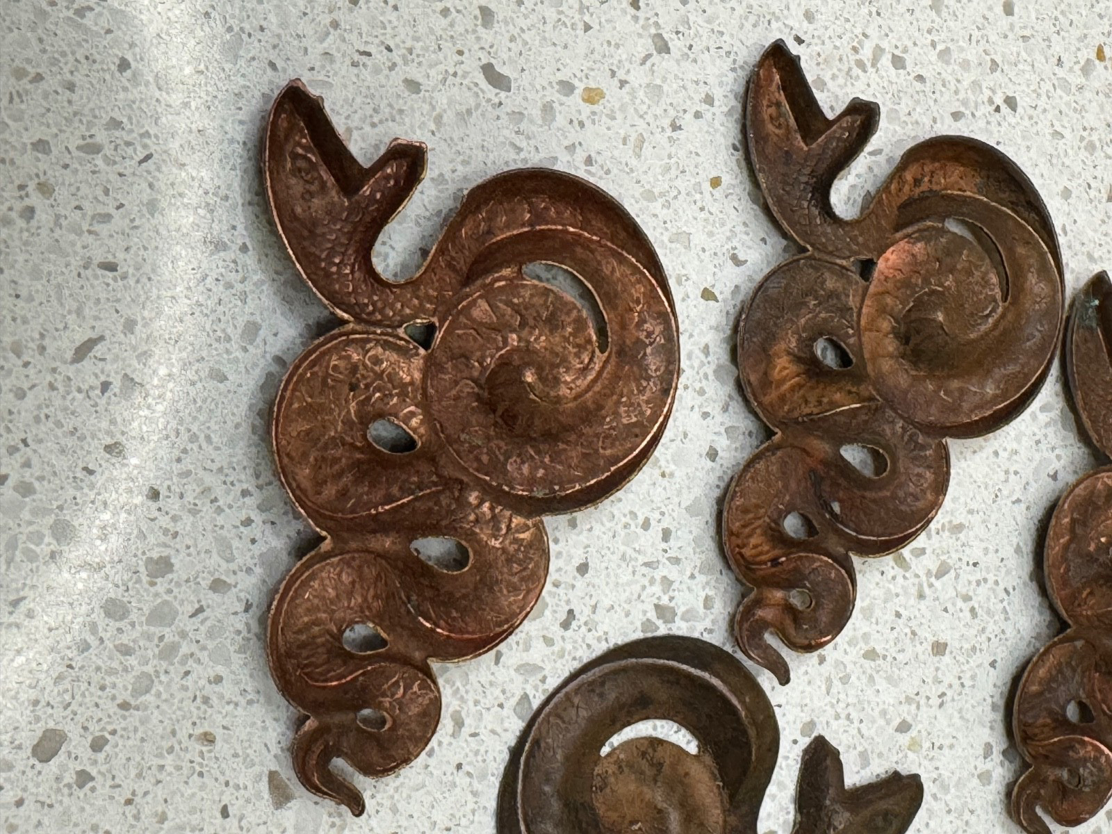 Oya Ayao Yewa Obba Nana Buruku Orisha tools serpent Lot of 5 Vintage