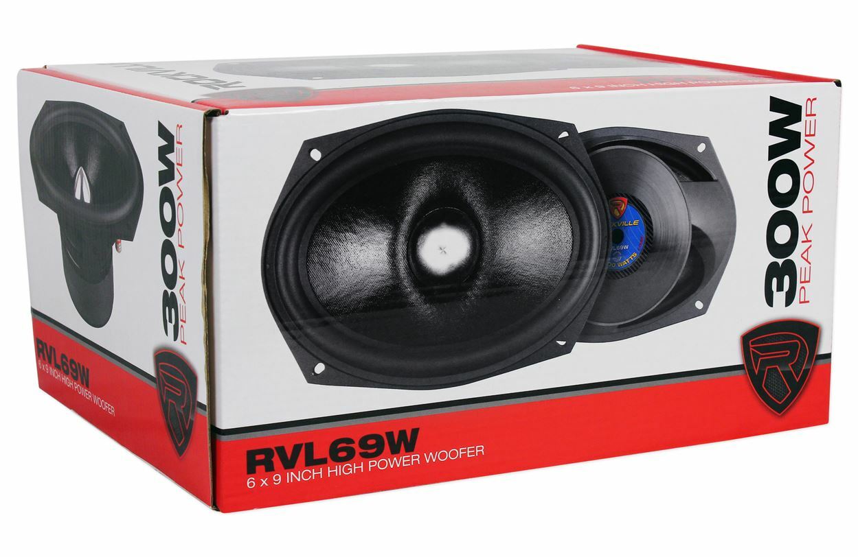 (2) Rockville RVL69W 6x9" 600w Cast Aluminum Car Subwoofers Sub Woofers