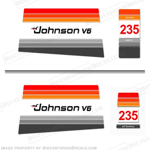 Fits Johnson 1980 235hp Decals
