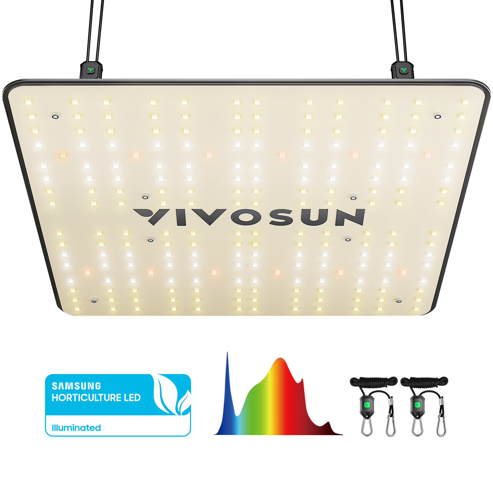 VIVOSUN 48x48x80" Reflective Mylar Grow Tent w/ VS1000 LED 4/6/8 Ventilation fan