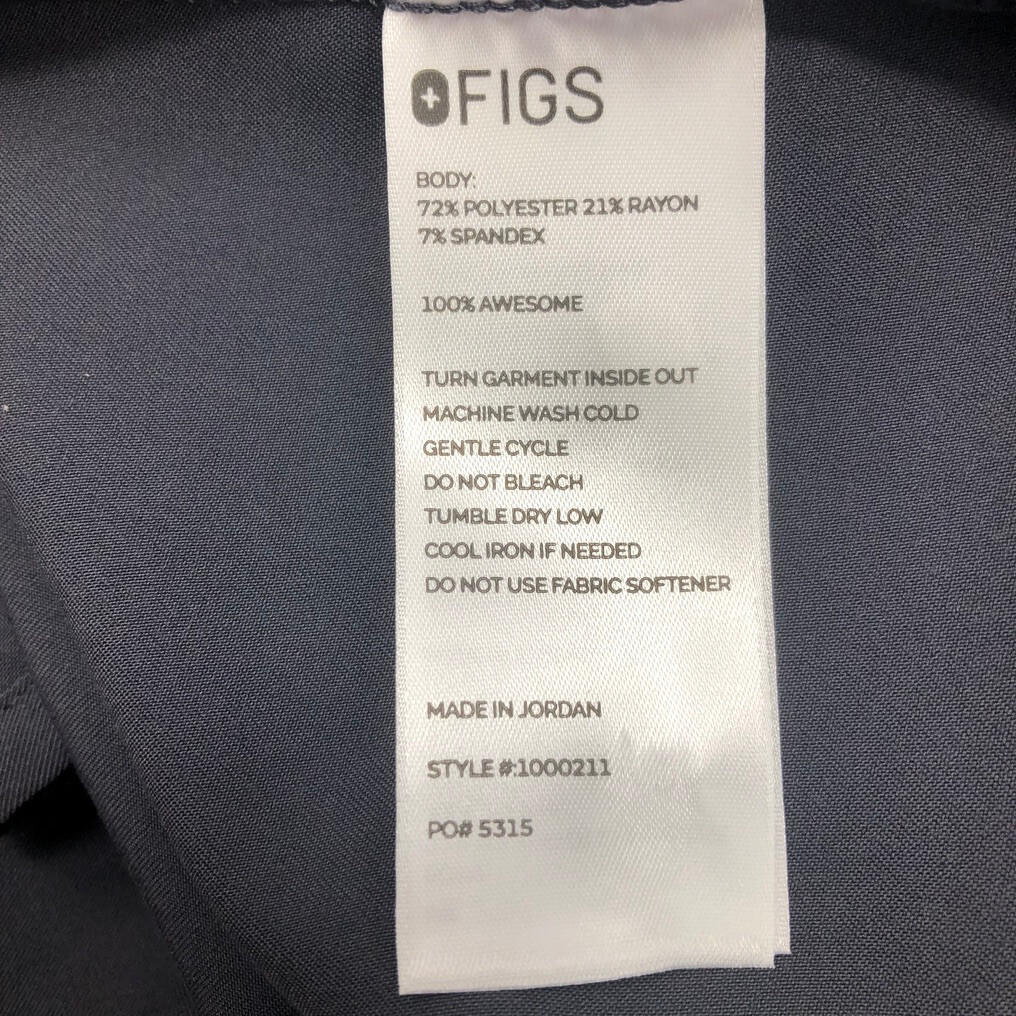 Figs Women's Catarina One-Pocket Scrub Top Size S Gray