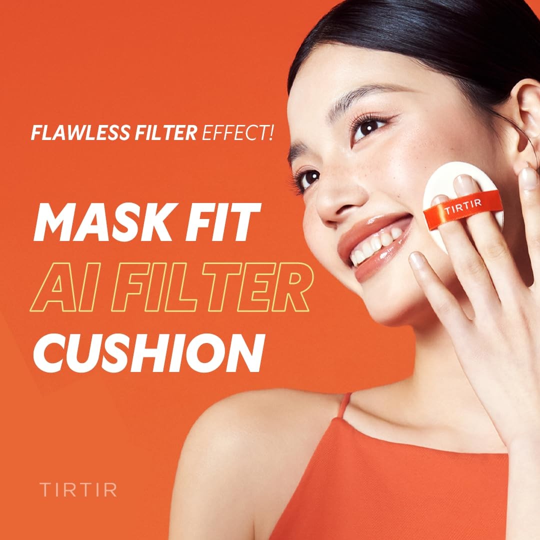 TIRTIR Mask Fit Ai Filter Cushion Foundation 23N Sand 0.63oz up to 72H Semi-Matt