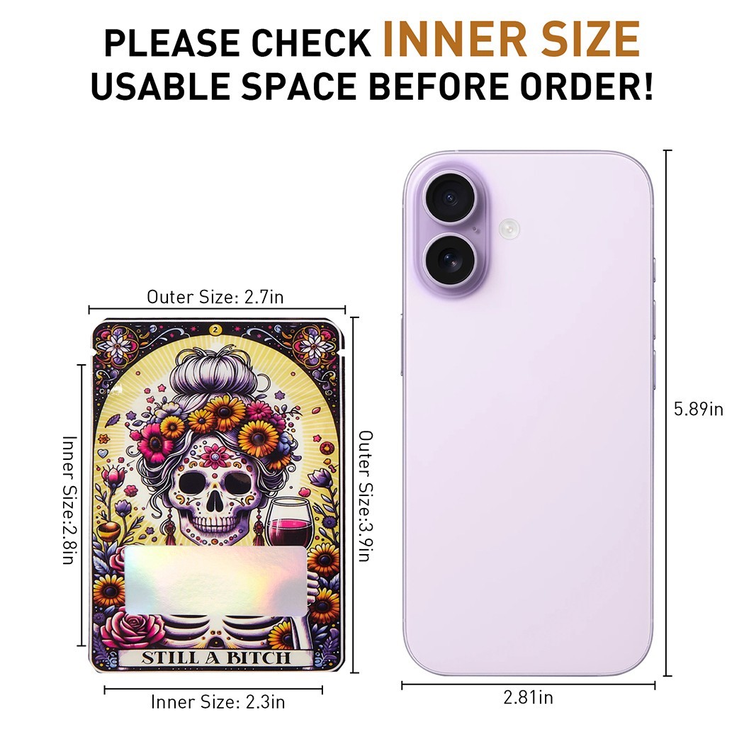 100pcs Resealable Zip Lock Mylar Bags, 7X10cm Smell Proof 1g Flower Storage Bag