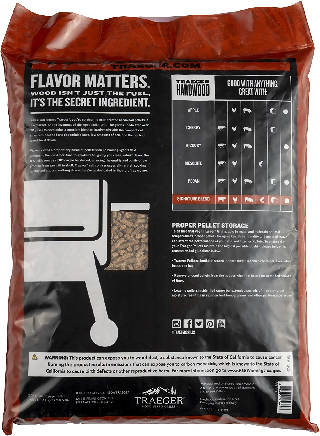 Traeger Grills Signature Blend 100% All-Natural Wood Pellets for Smokers / Grill