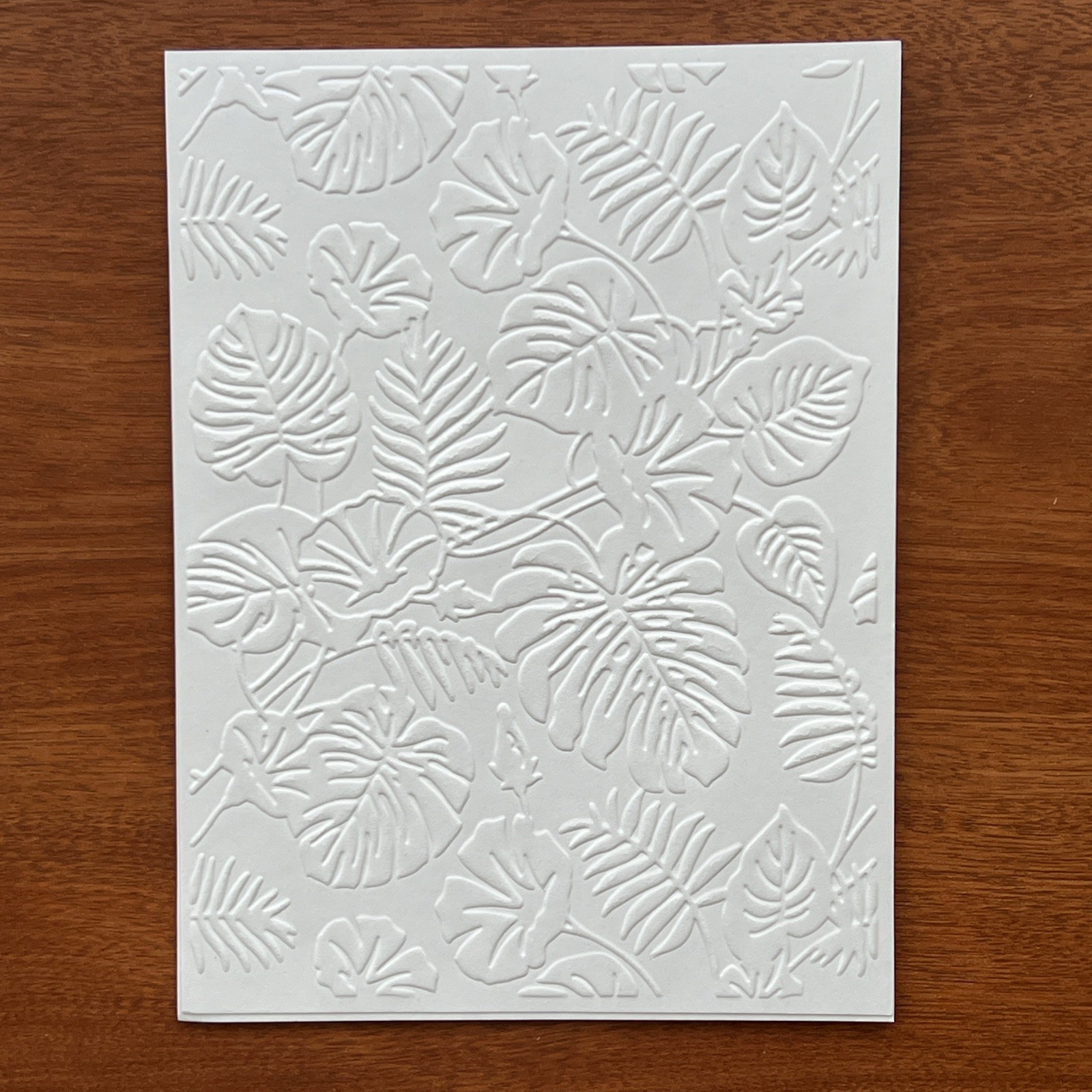 50 Pcs White Embossed Floral/Botanical Cardstock , Card Toppers, Junk Journal