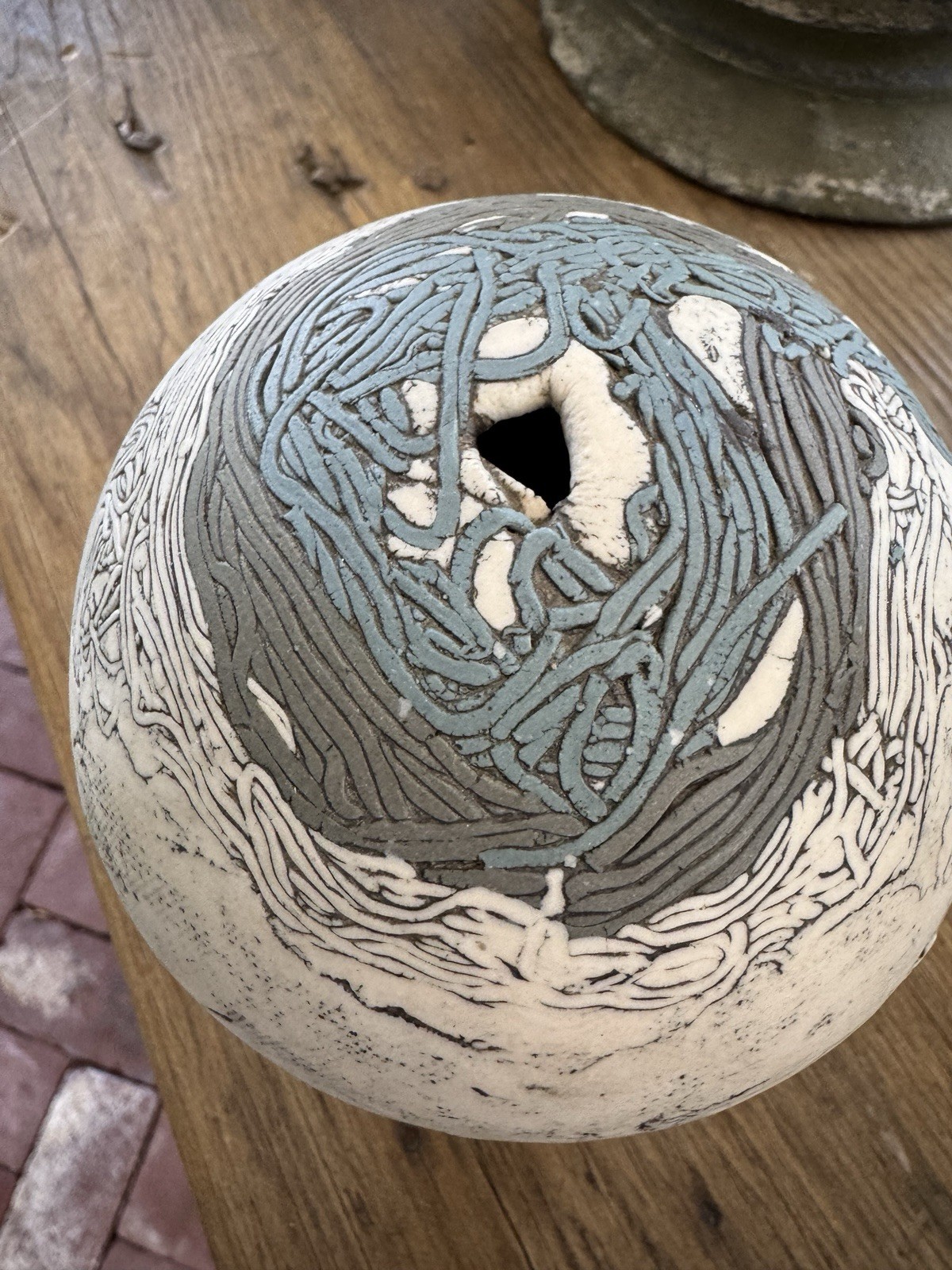 Romilla Batra California Studio POTTERY CERAMIC Original MODERN Art Signed 5”H