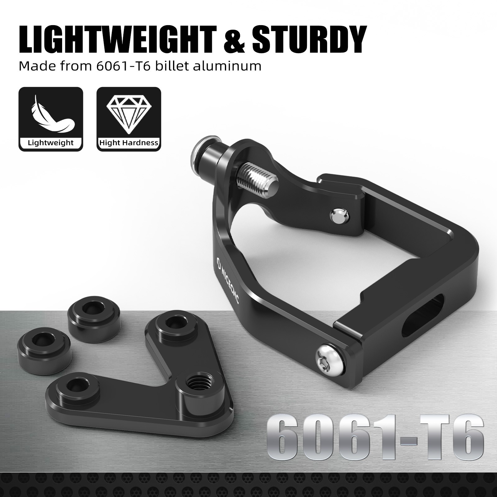 NICECNC Steering Damper Mounting Bracket For KTM 250 350 450 SX-F XC-F 2023-2025