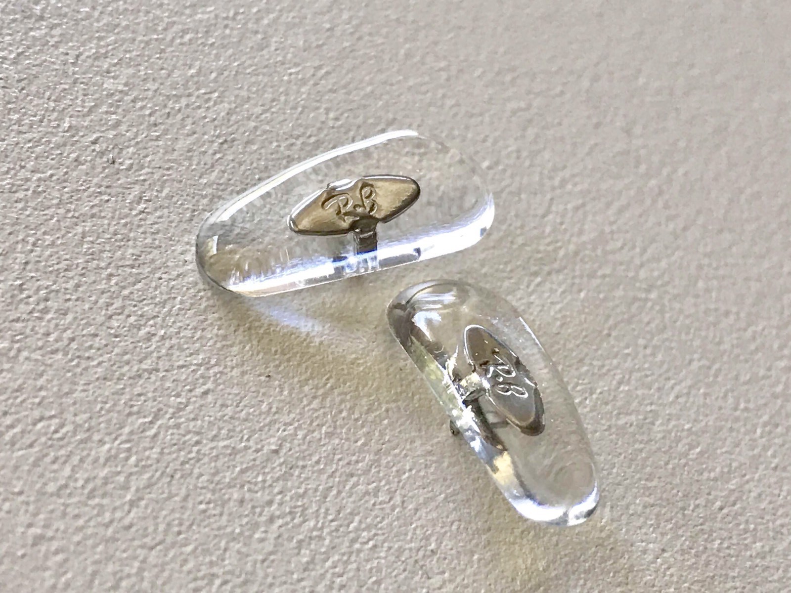 New Replacement 2pc Nose Pads Ray Ban Eye Glasses Sunglasses Crimp On USA Seller