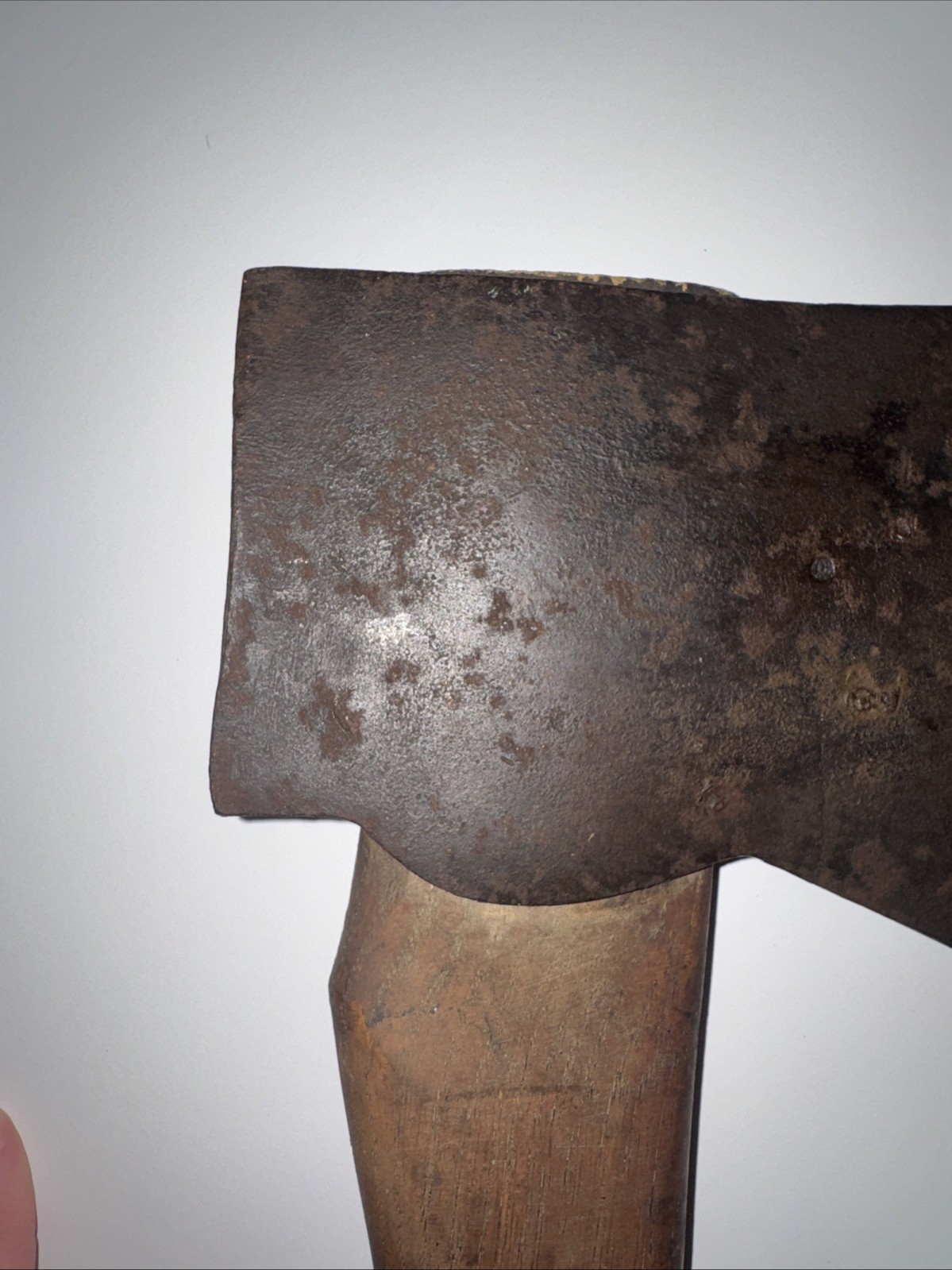 Vintage Embossed Belknap Blue Grass Single Bit Ax Thoroughbred Model