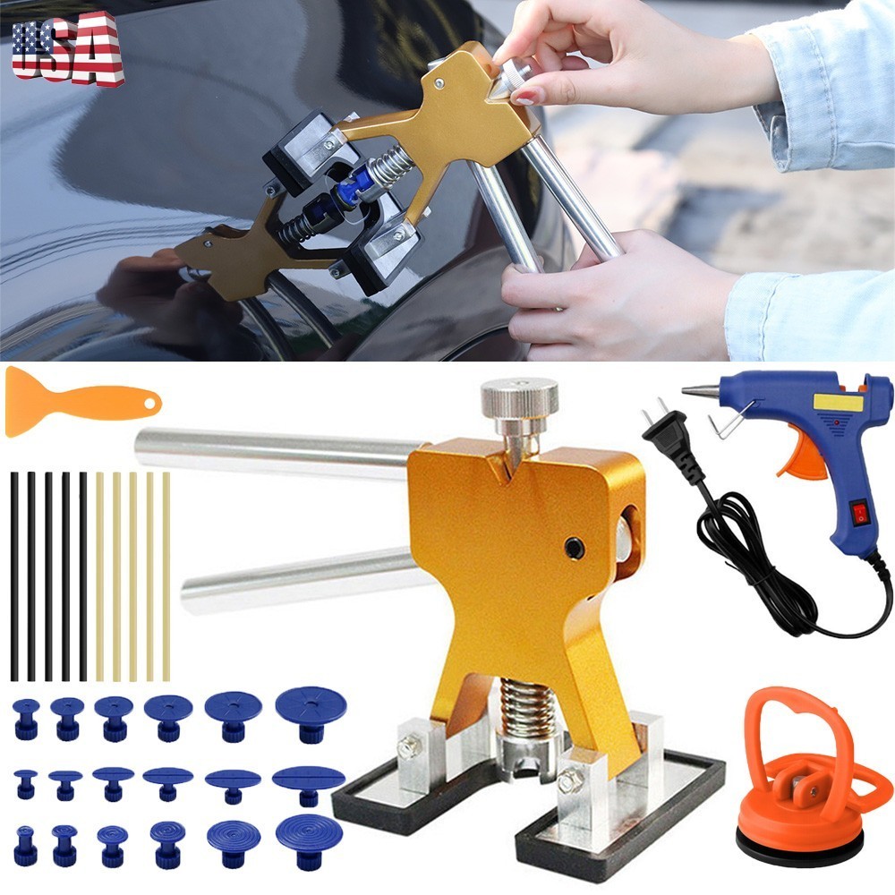 32 PCS Dent Paintless Car Repair Puller Kit Remover Lifter Dint Hail Damage Tool