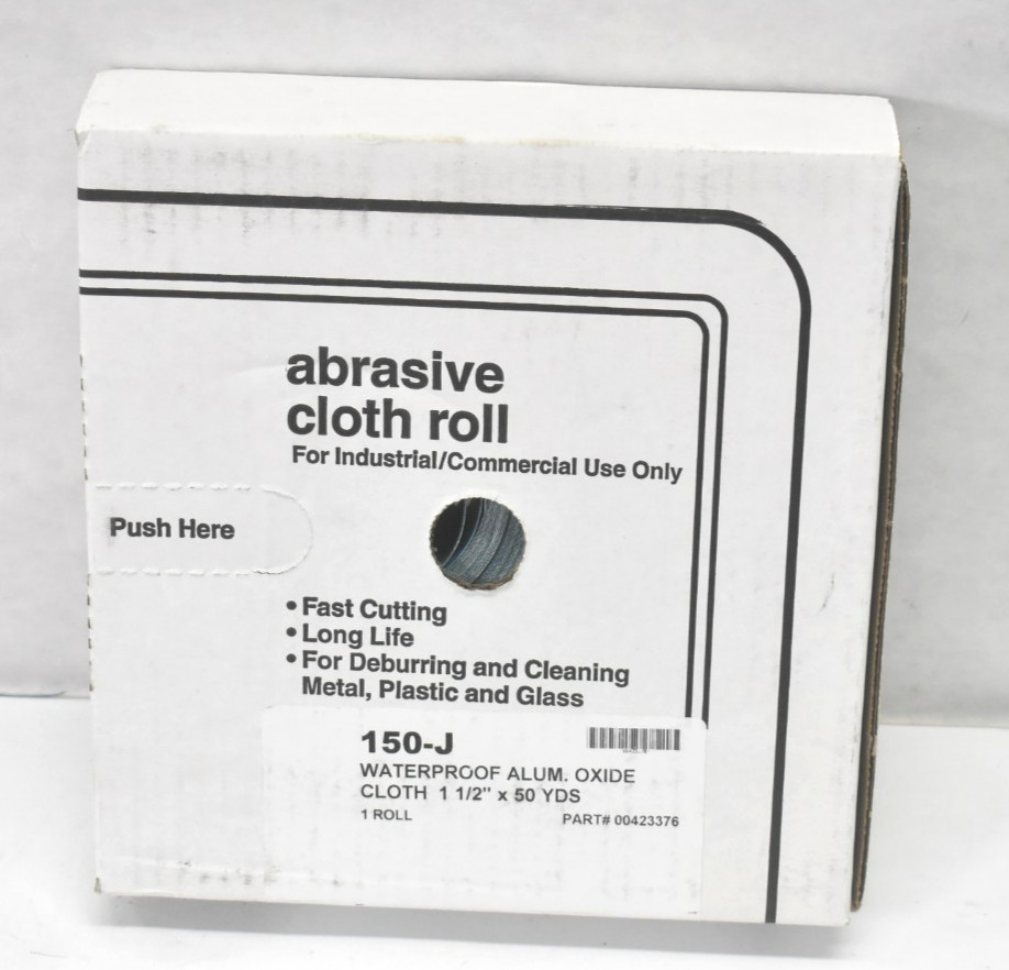 Waterproof Aluminum Oxide Abrasive Cloth Roll 150-J 00423376 1-1/2" X 50 yds