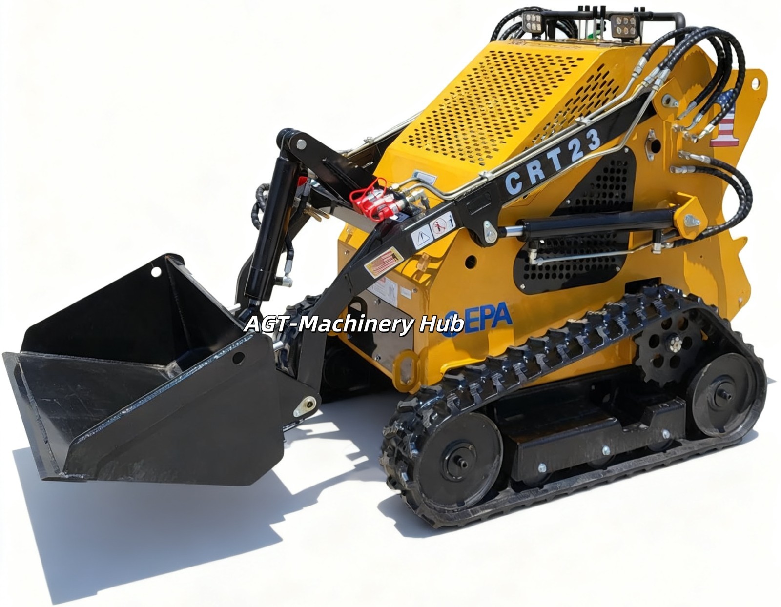 AGT CRT23 Mini Skid Steer Loader 3 Pump 3 Valves 23HP V-Twin RATO Engine