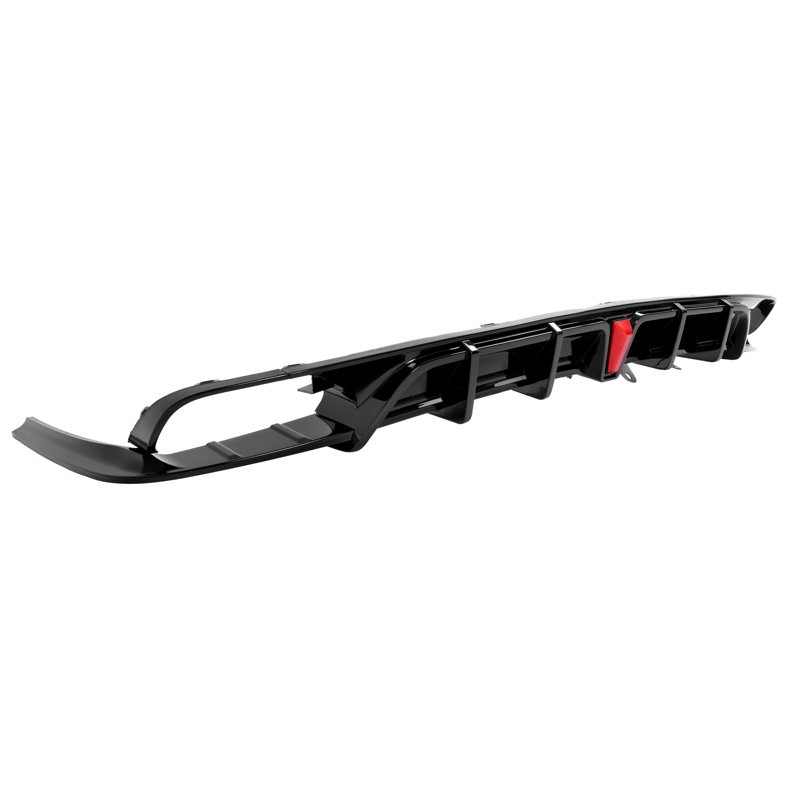 Fits 2018-2022 Honda Accord NEW Rear Bumper Diffuser & Light Glossy Black Trim