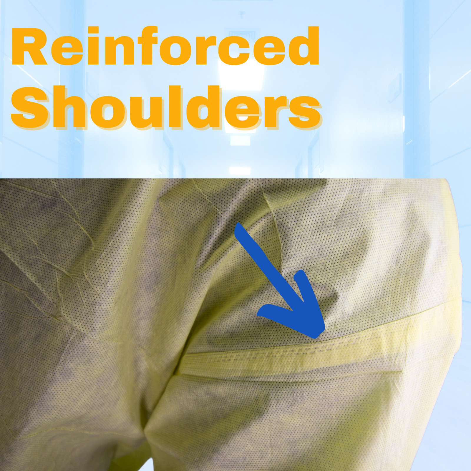 10 Pack Level 2 Disposable Medical Gown Yellow Isolation Gown Hospital Dental