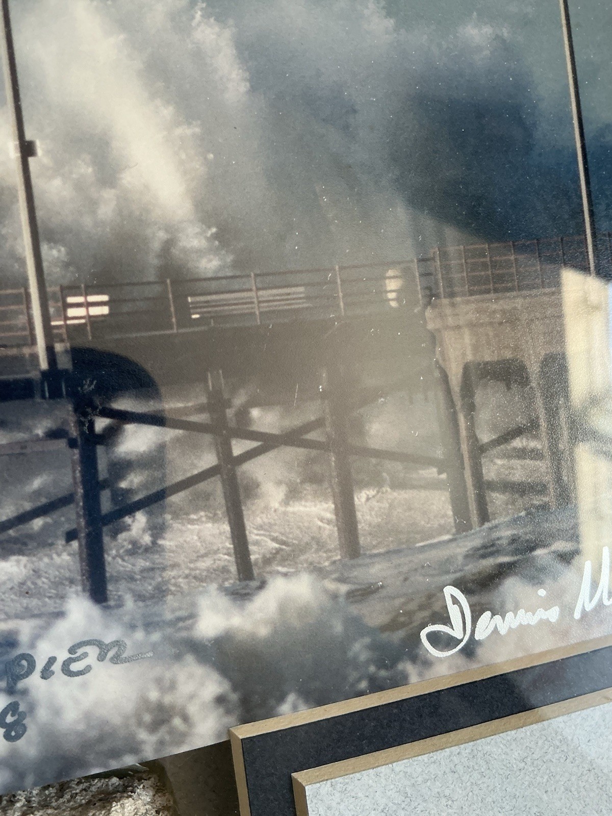 Huntington Beach Pier Photograph Art Dennis Masuda Signed Framed California 1988