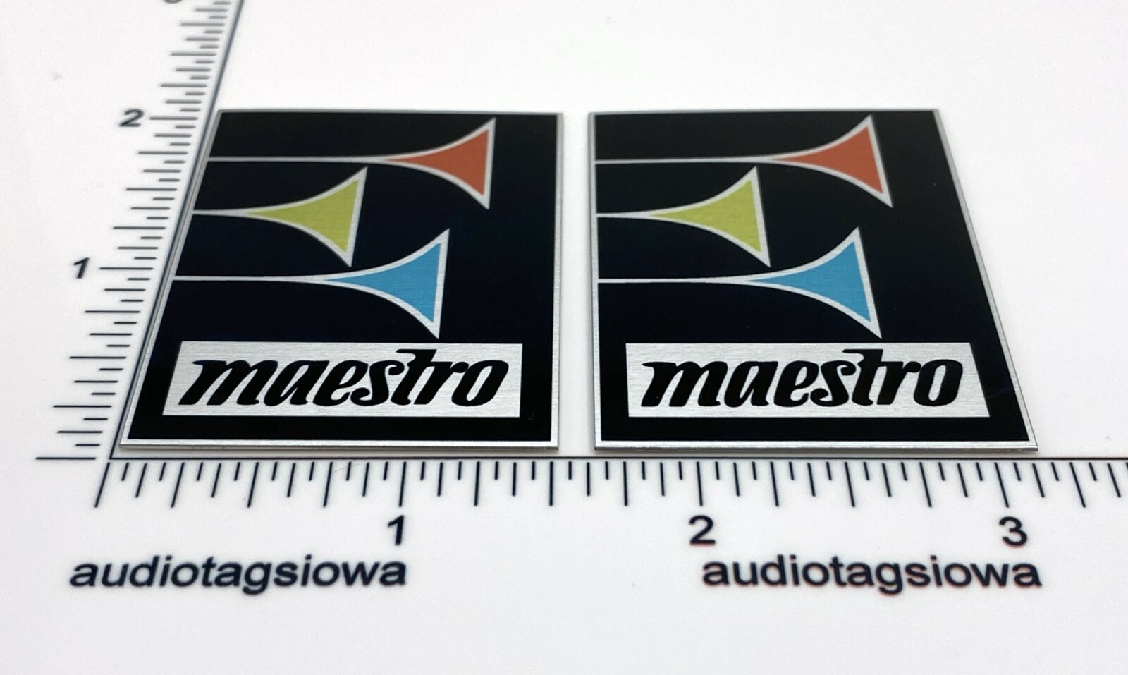 Echoplex Maestro EP-3 Badges Pair Custom Made Aluminum