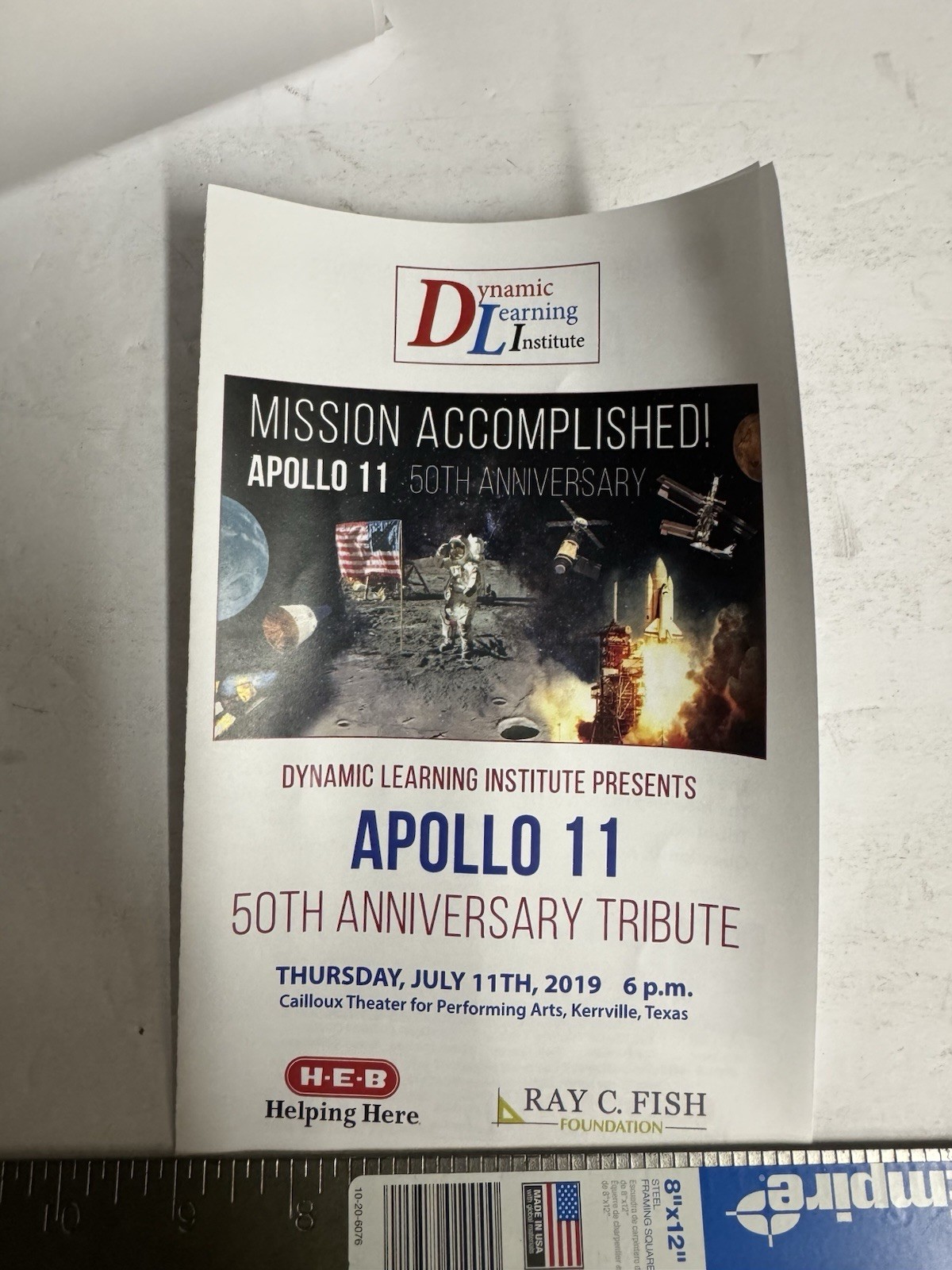 Apollo 11 50th Anniversary Tribute Poster - Signed - Ray C. Fish 37/100