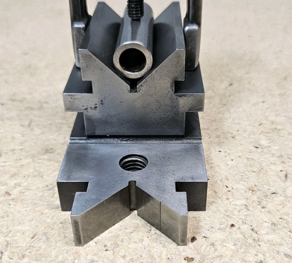 Starrett No. 567 Hardened V-Block with clamp - Made in the U.S.A.