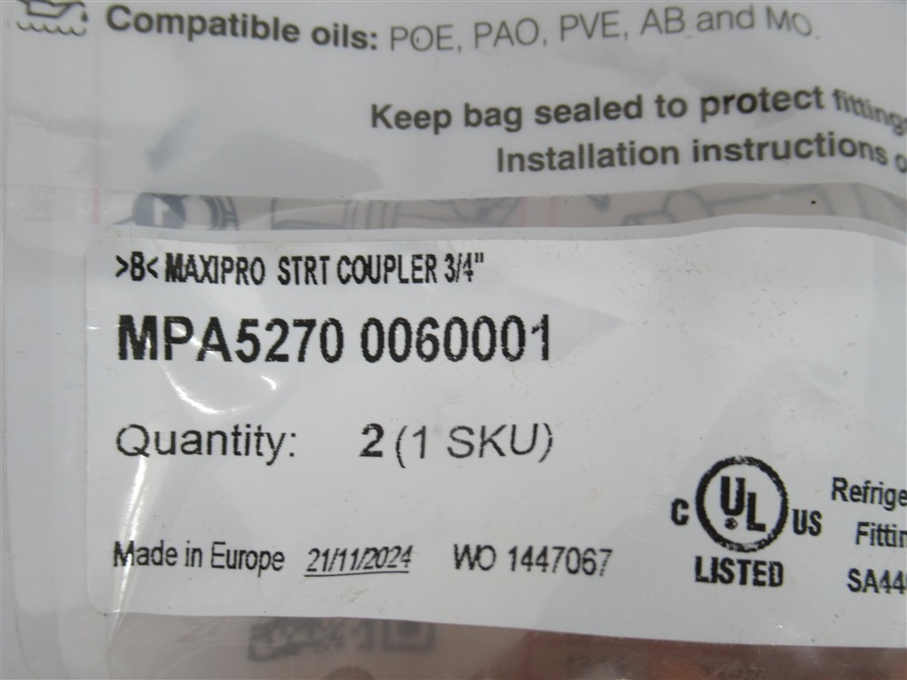 Conex Banninger MPA5270 0060001 , B MaxiPro 3/4" Straight Couplers (PK 2)