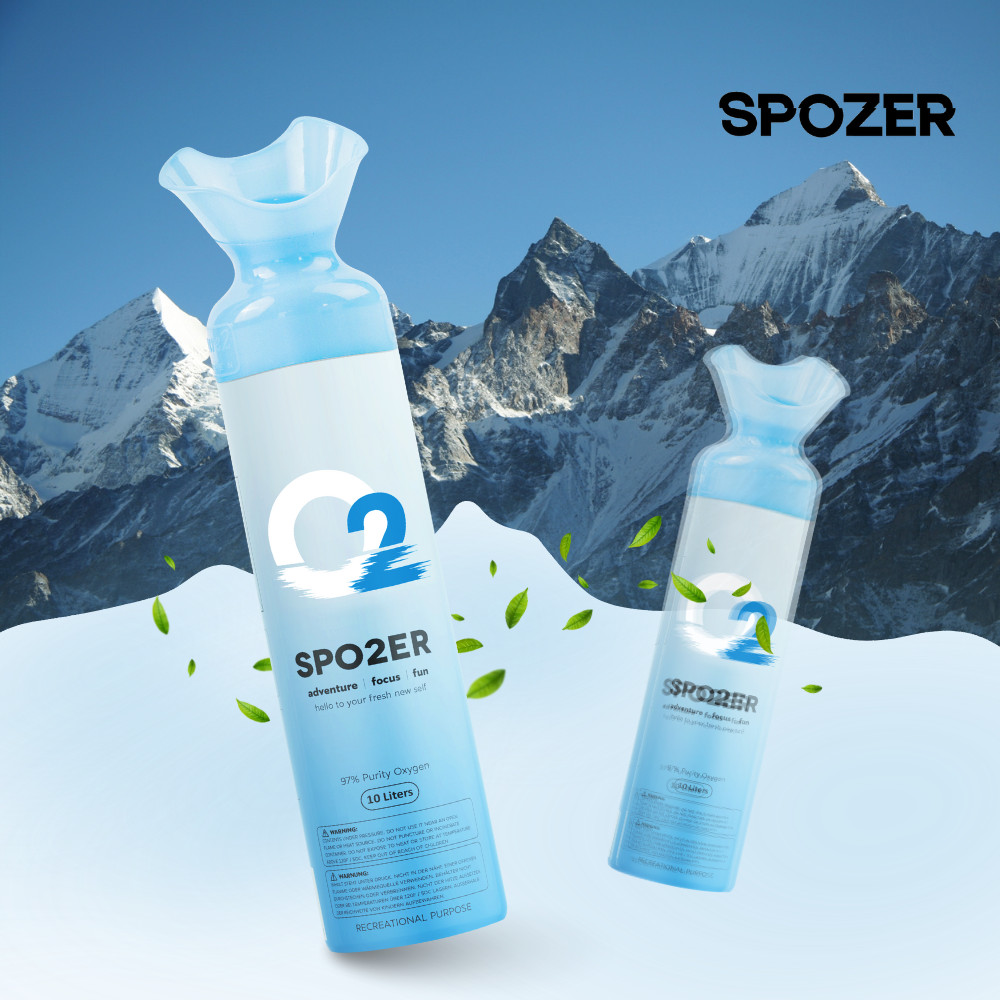 Spozer 10 Liter Oxygen Canned 12 Pack Natural Portable O2 Bottle Oxygen Canister
