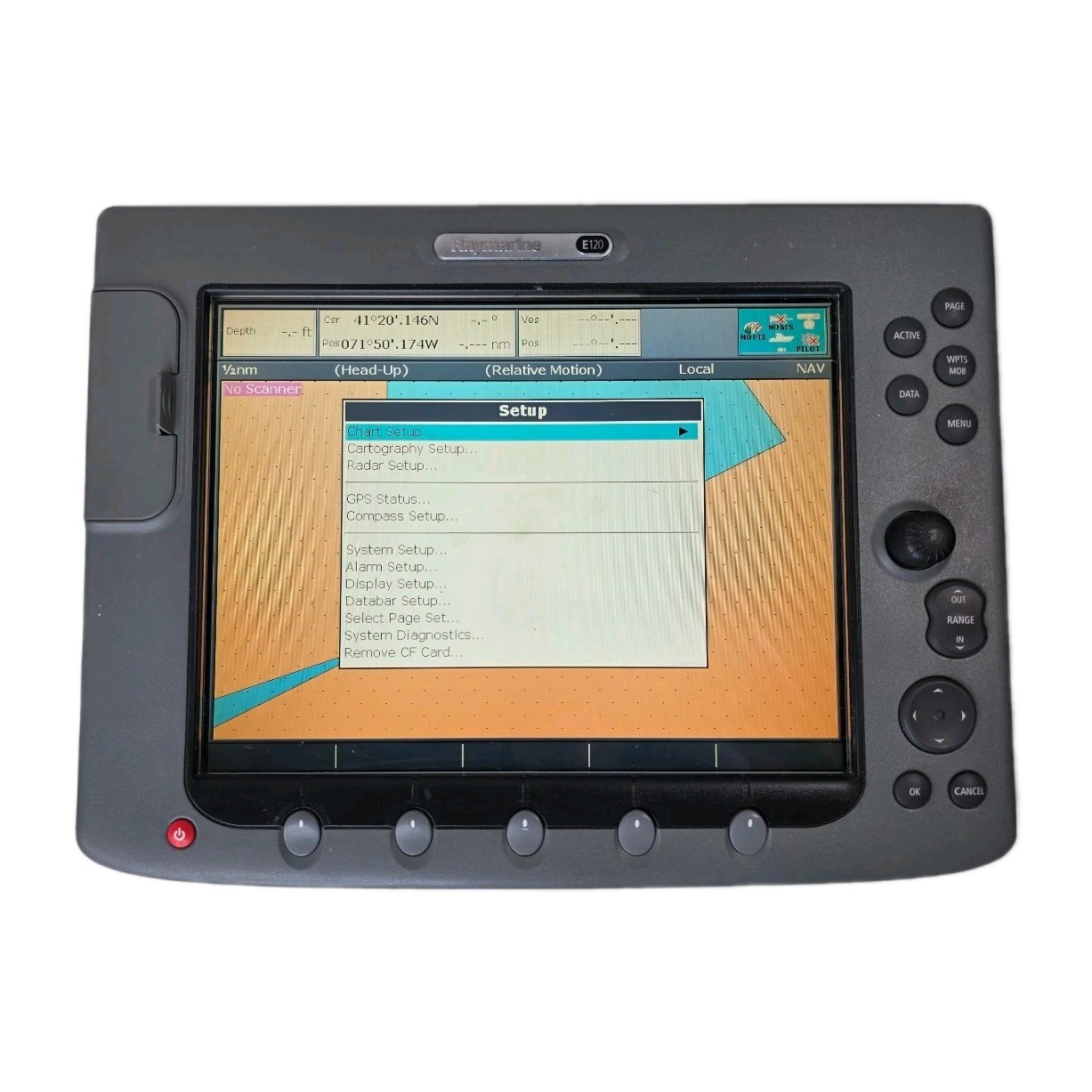 Raymarine E120 Classic Chartplotter & MFD Display, AS-IS (READ DESCRIPTION)!!!