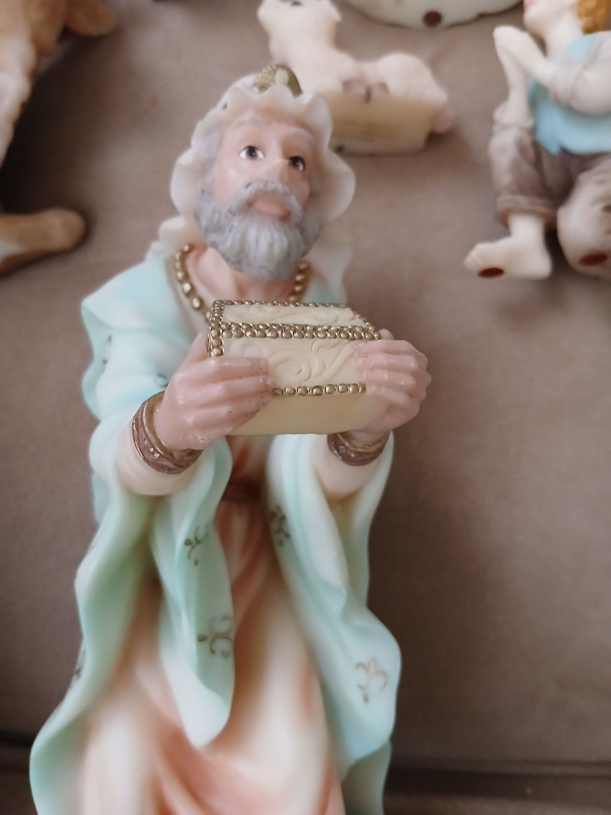 Vintage Roman Seraphim Classics Heaven on Earth Nativity Set 11 Figures & Stable