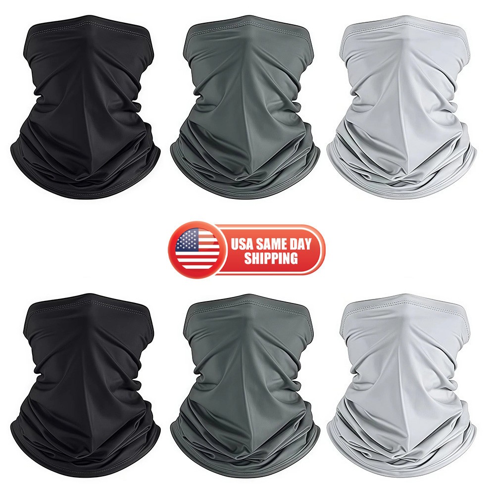 6 PCS UV Protection Cooling Neck Gaiter Face Mask Cover Scarf Breathable Bandana