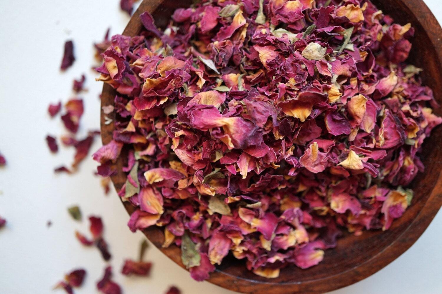 Rose Petals Red Organic Dried ~ Rosa Canina ~ 100% Premium Wedding USA