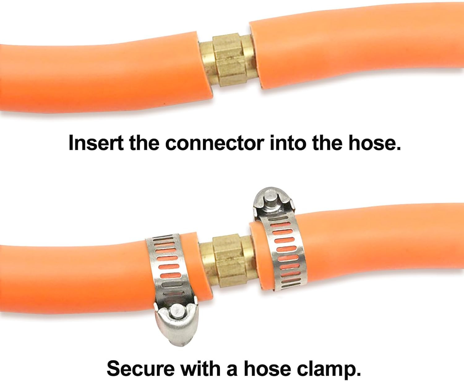 3Pcs 3/8"(10Mm) Hose Repair Kit Hose Connector Barb Splicer Mender Hose Brass Ba