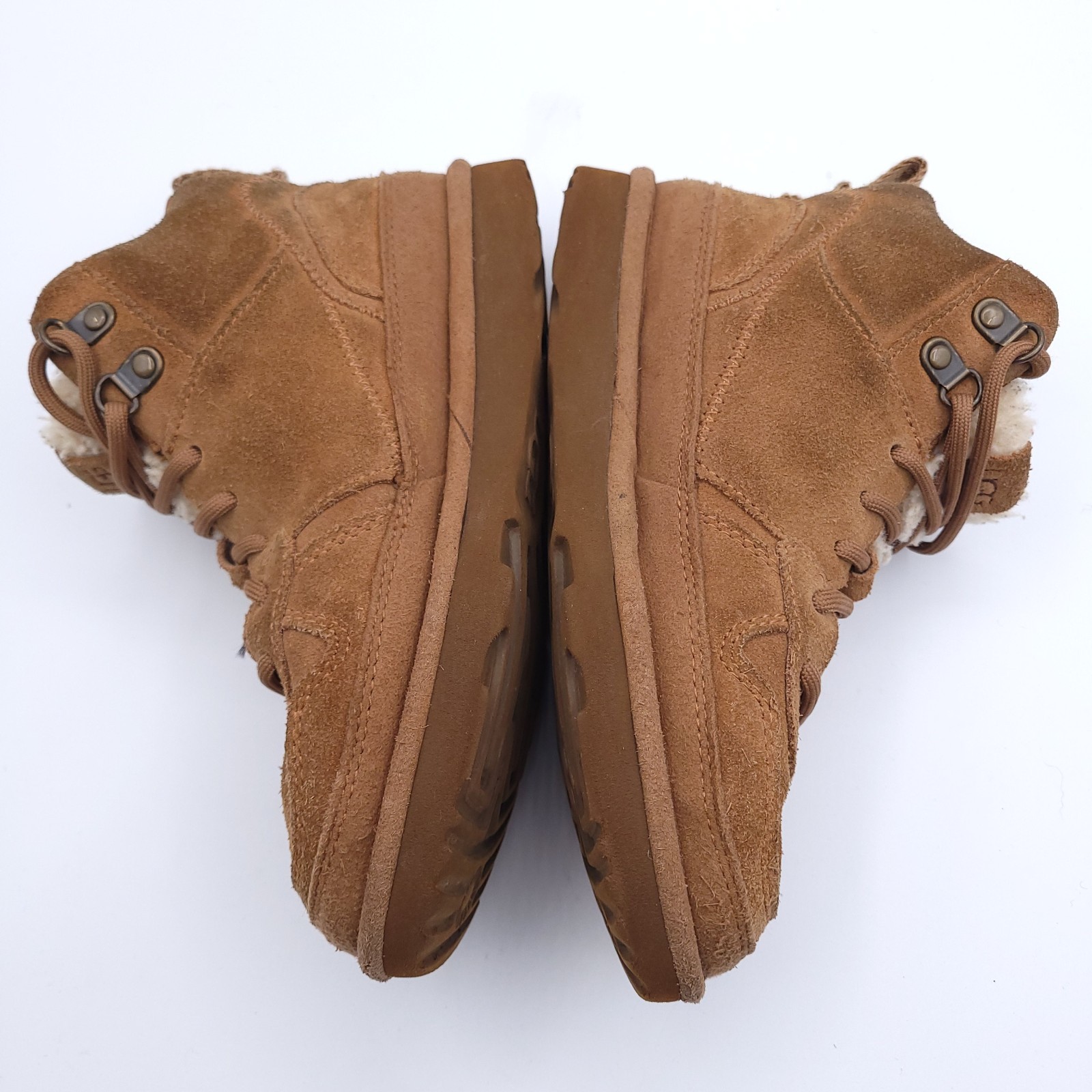 UGG Australia Highland Hi Heritage Boots Boys Size 2 Chestnut Brown Leather