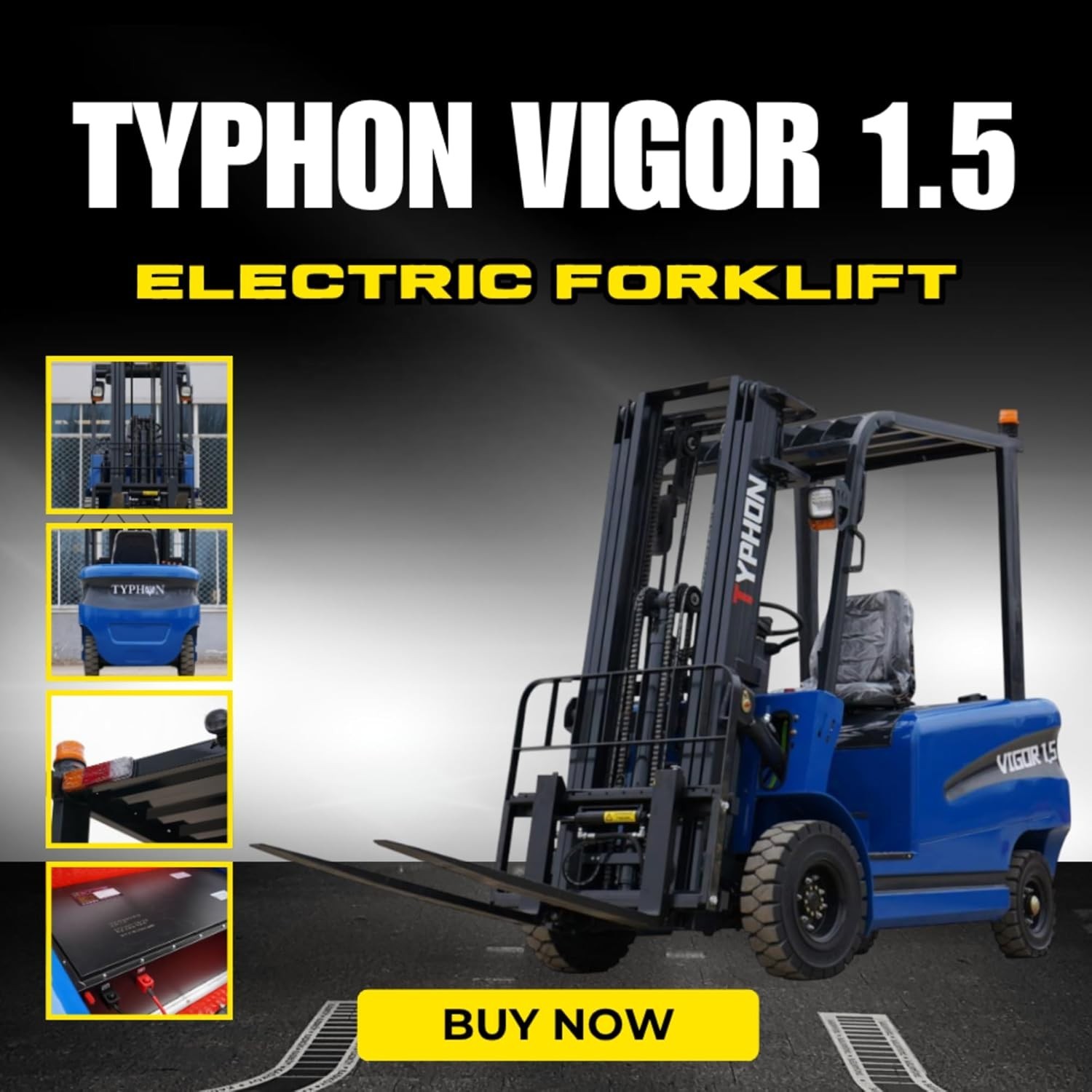 Electric Forklift 1.5 Ton Rated Capacity Lifter Truck w side shift Brand New USA